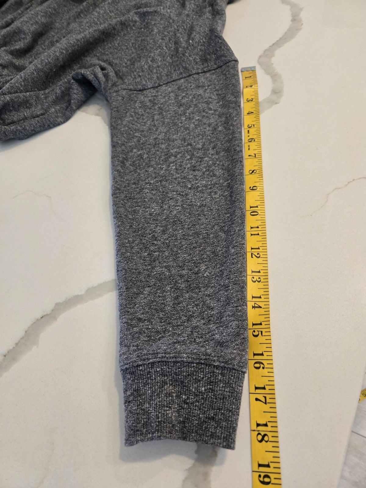 Calvin Klein M Gray Cropped Spellout Sleeve 1/4 Zip Sweatshirt Women Drawstring