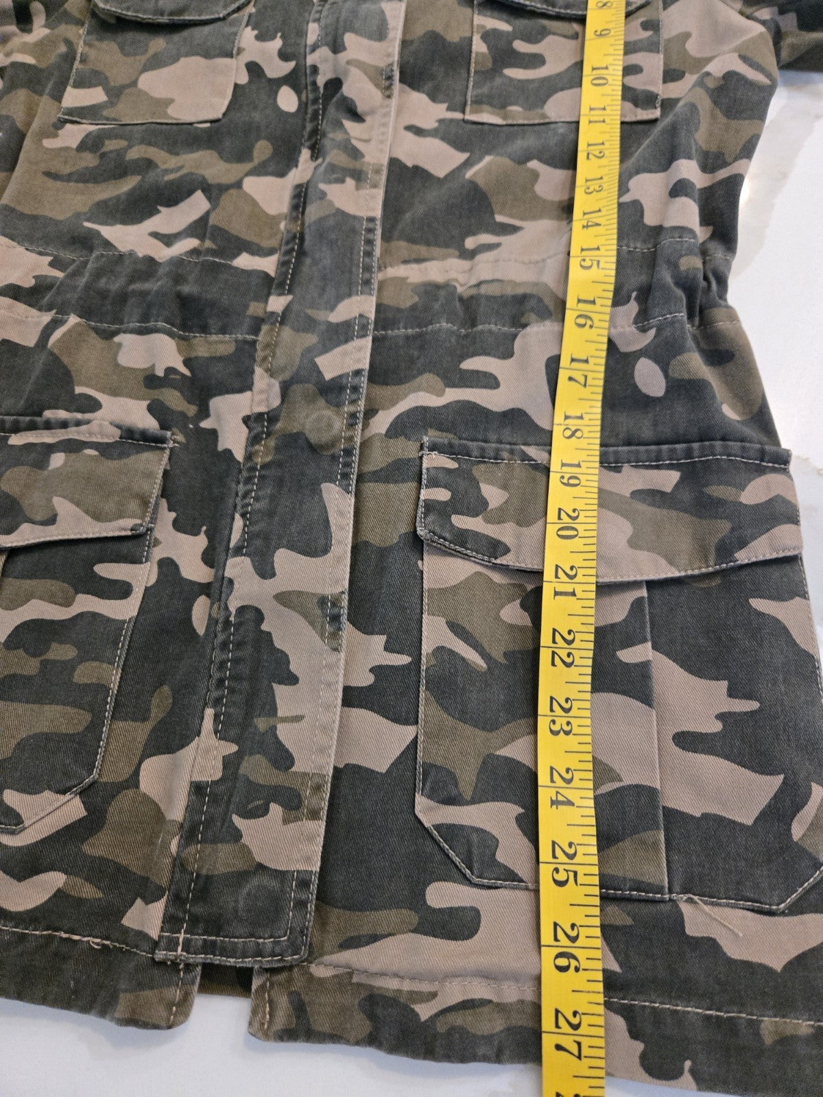 Forever 21 Camo Military Jacket S Womens Utility Field Cargo Coat Camouflage