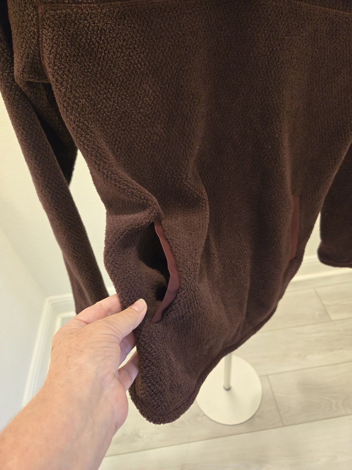 T.S. Taking Shape S Burgundy Teddy Fleece 1/4 Snap Sweatshirt NWT MSRP $64