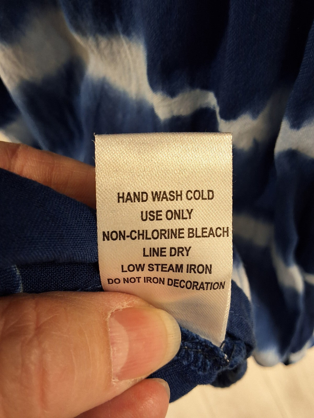 Ellen Weaver S Tie Dye Maxi Dress Smocked Bardot Off Shoulder Blue White Y2K