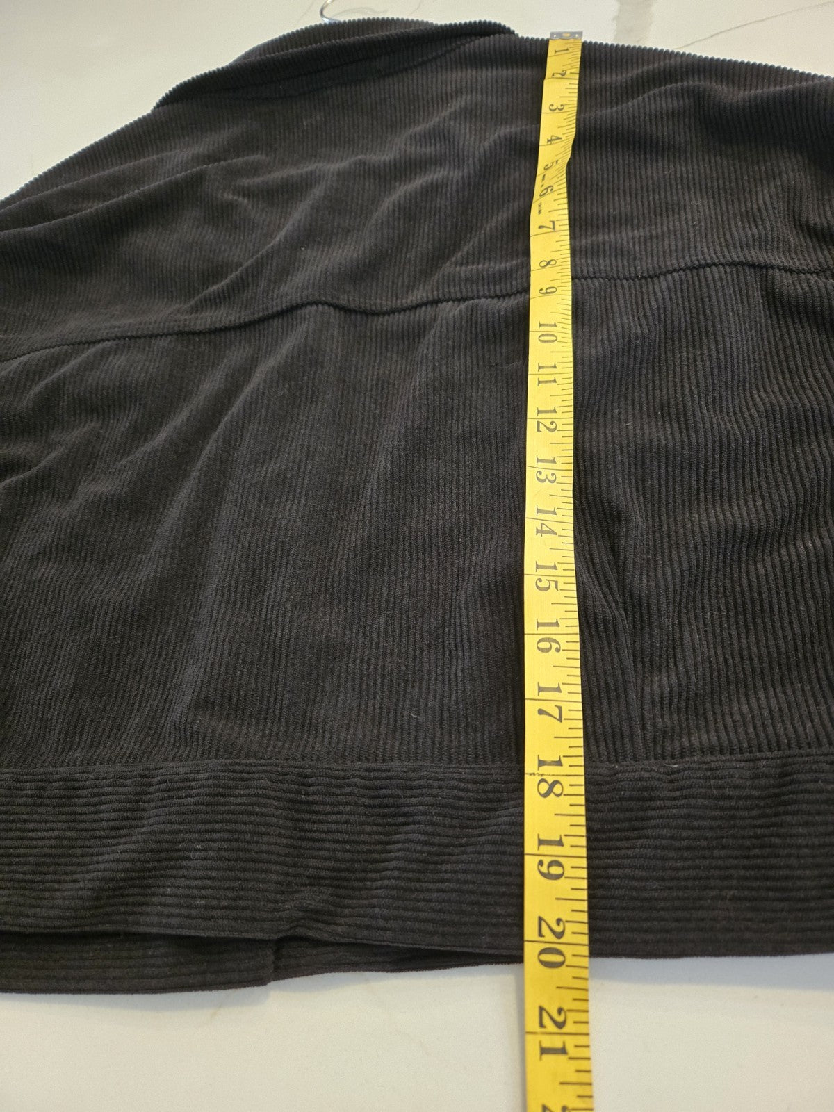 Hyfve Corduroy Jacket M Women Black Cropped Button Front Pocket Utility Shacket
