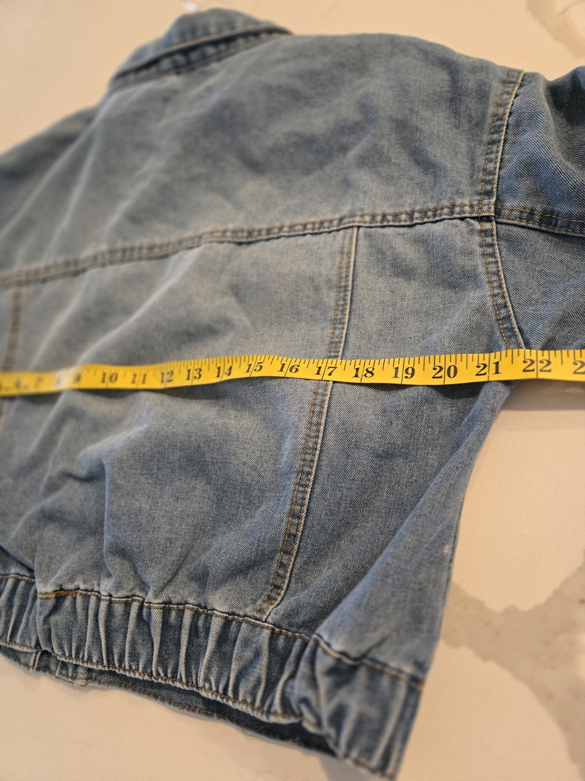 Ci Sono Denim Star Studded Jacket L Womens Blue Cropped Asymmetric Zip Trucker