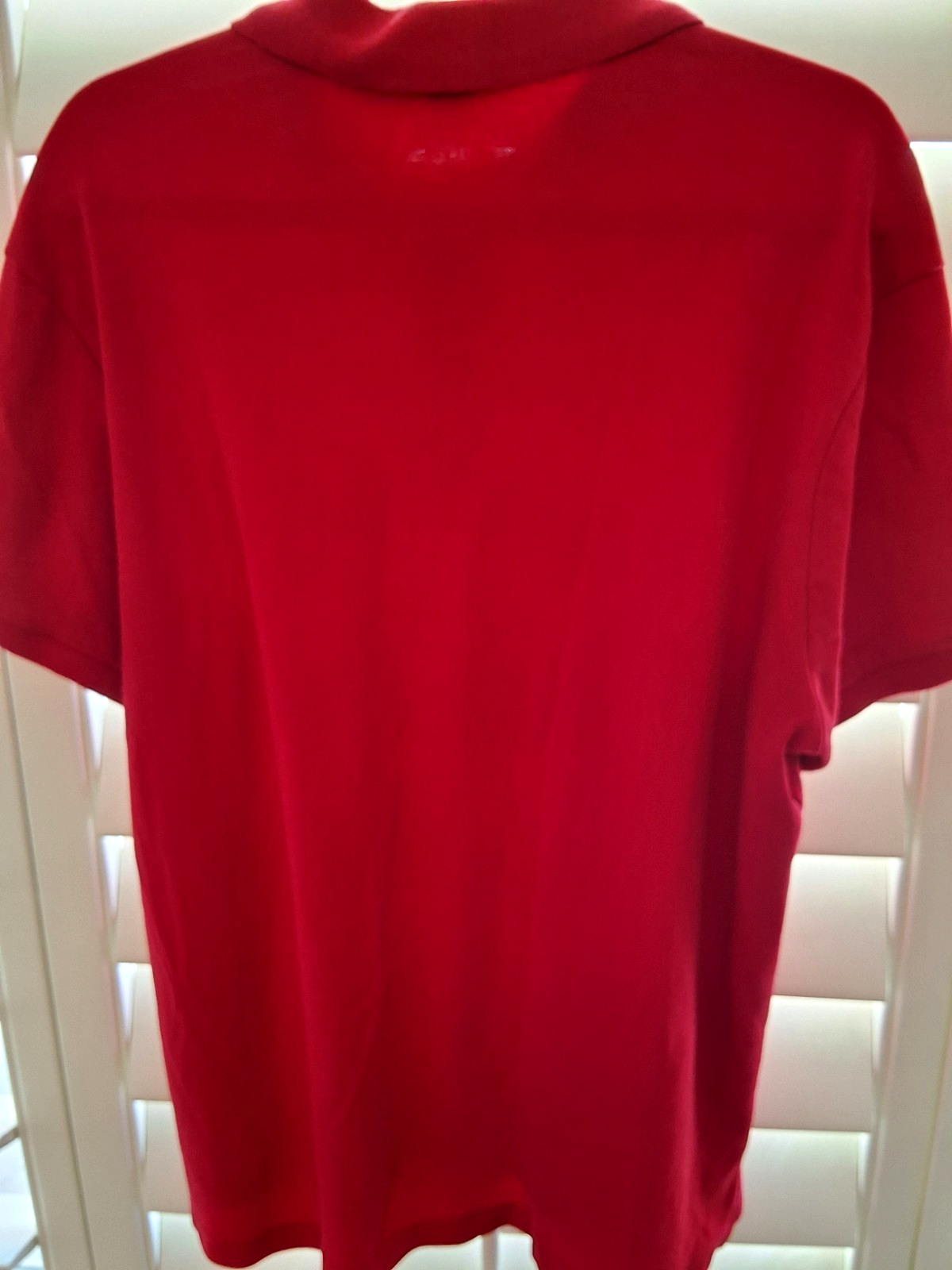 U.S. POLO ASSN. Red Pique Men's Knit Polo Shirt Short Sleeve Classic Fit Size L