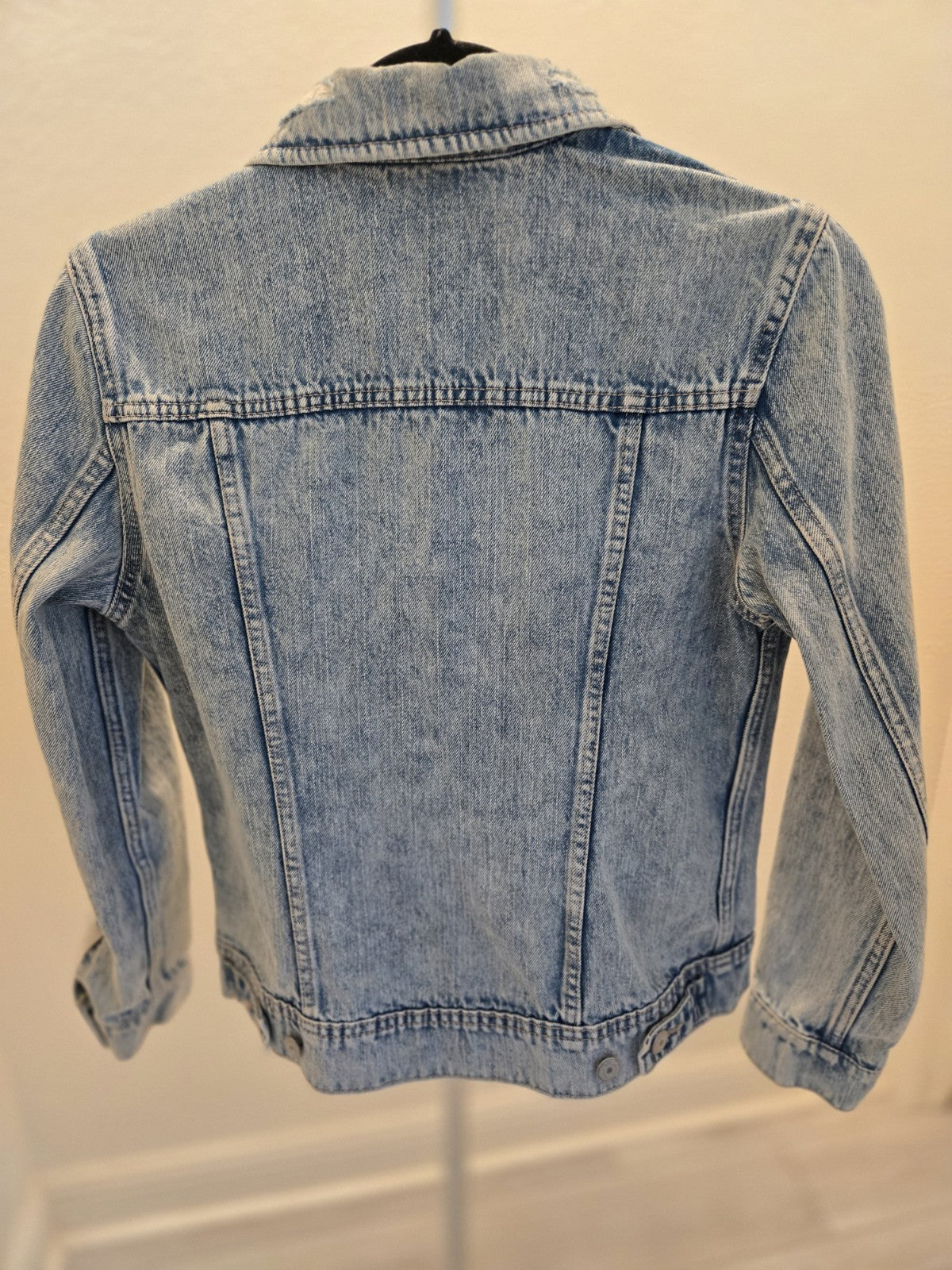 Old Navy Star Studded Collar Pocket Denim Trucker Classic Jean Jacket Women’s L