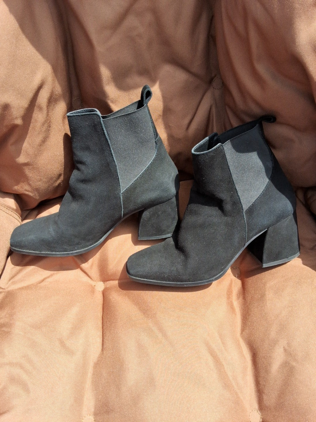 Sergio Rossi Women's Black Suede Ankle Boots Size 9 Elegant Designer Booties