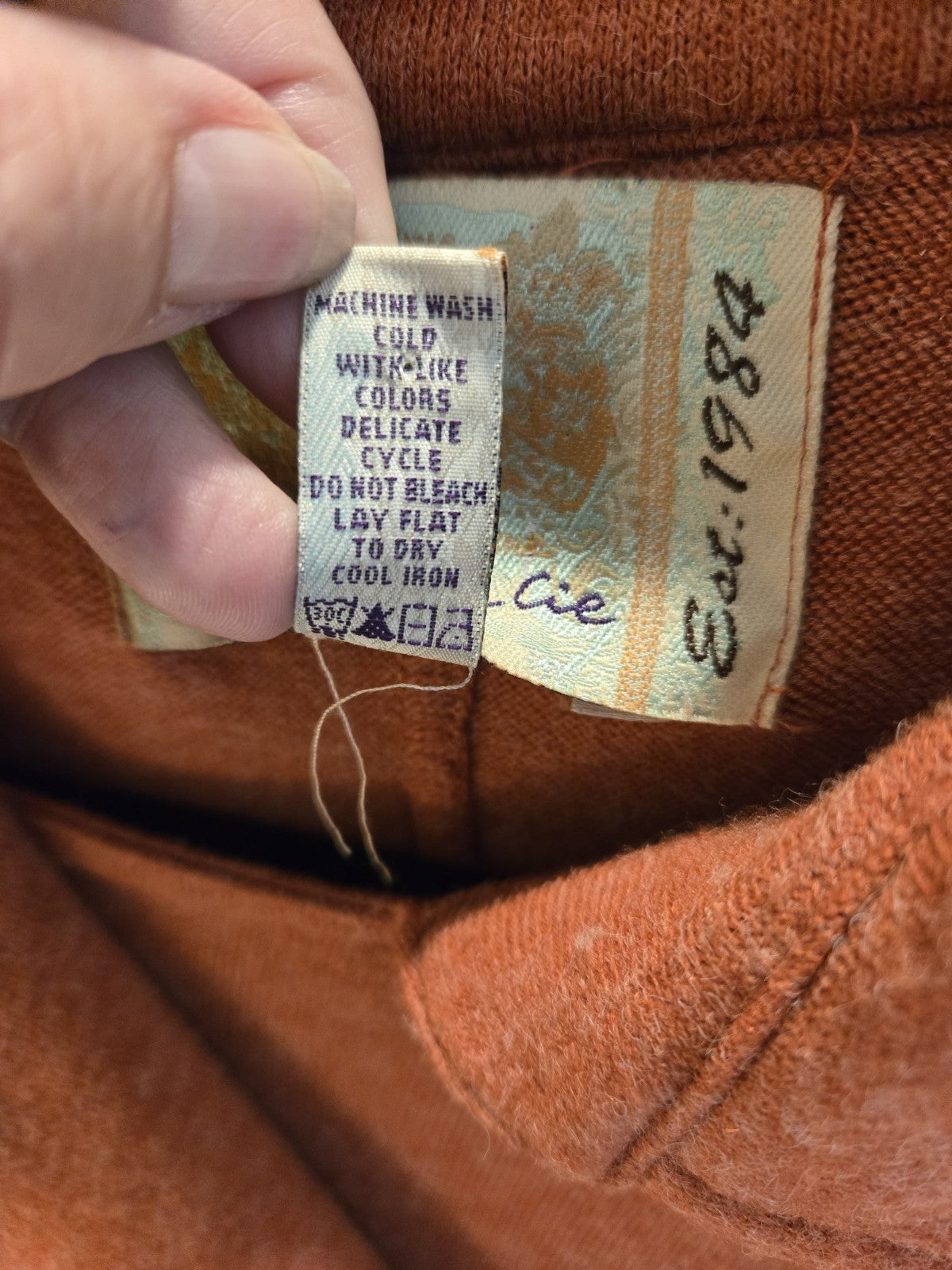 American Rag Women's L Double-Breasted Peplum Sweater Jacket Rust Orange