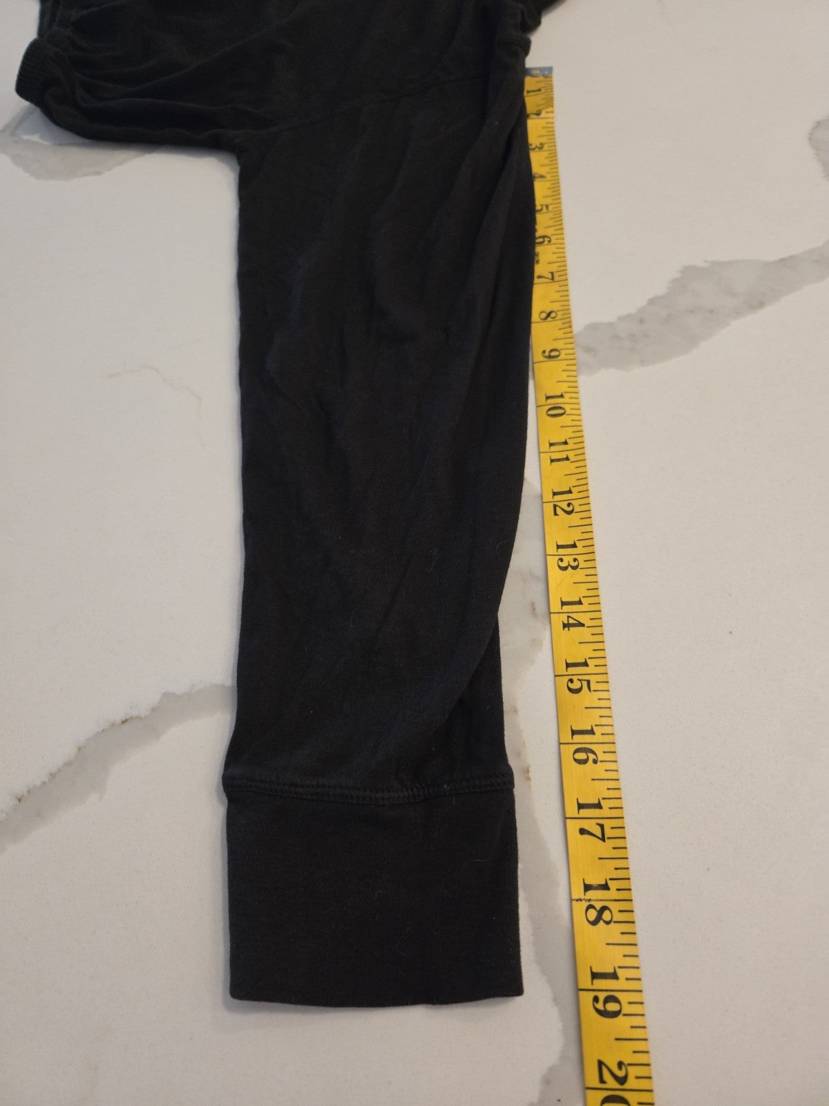 Calvin Klein Performance L Black Cropped Graphic Cinched Sweatshirt Pullover