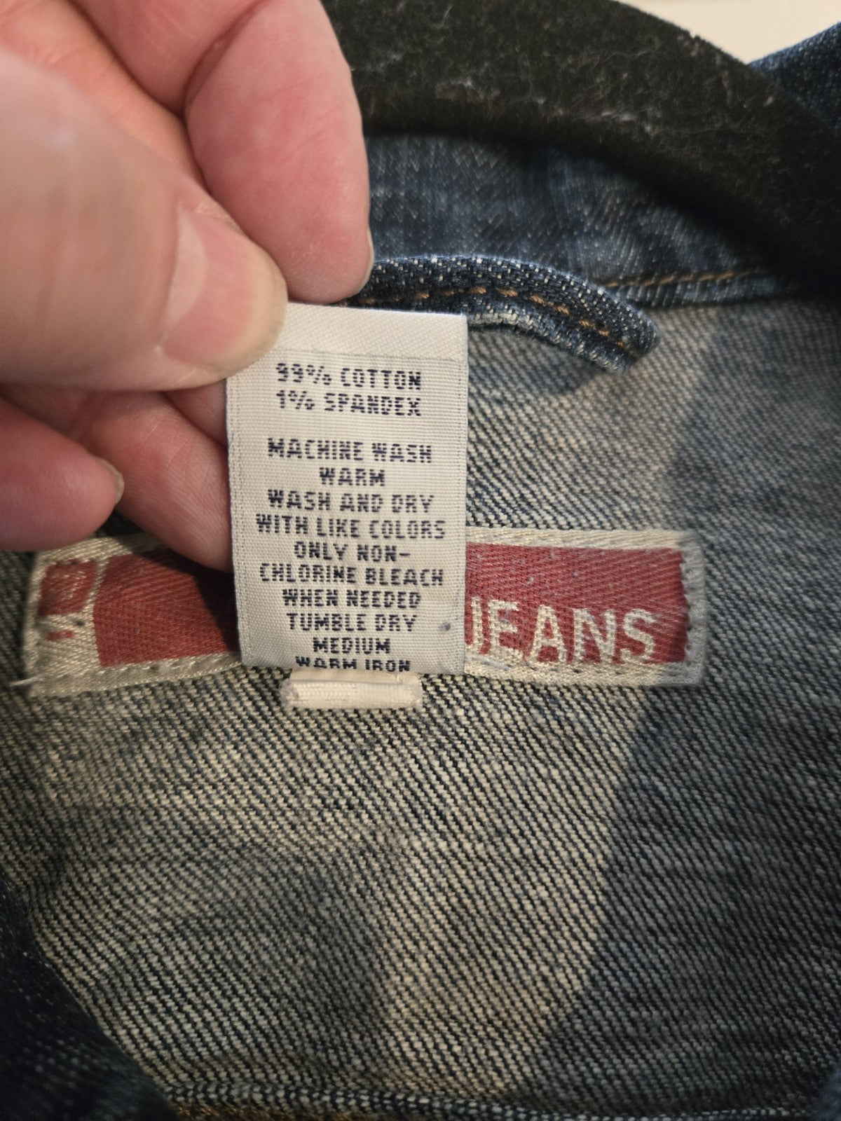 Gap Vintage Denim Jacket Y2K Red Tag M Womens Blue Medium Wash Trucker Jean