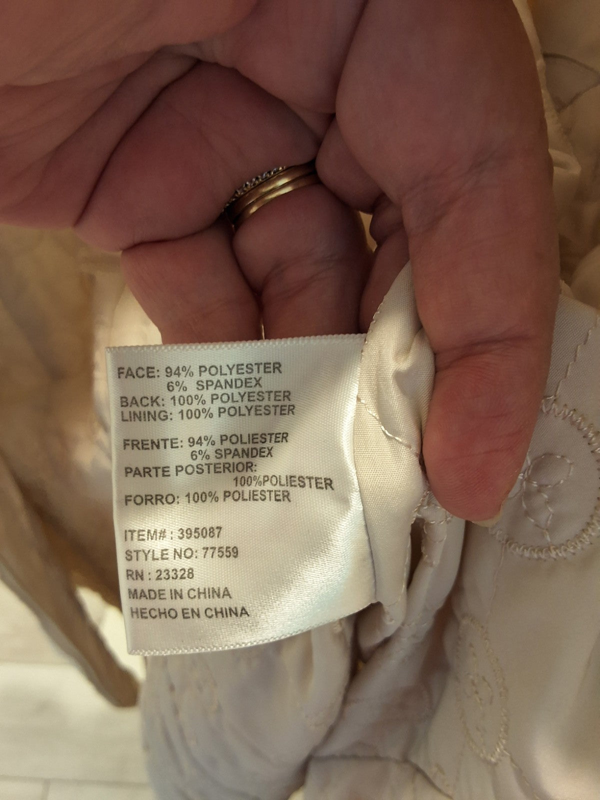 Kristen Blake Women's Medium Ivory Full-Zip Quilted Lined Jacket Trench Coat