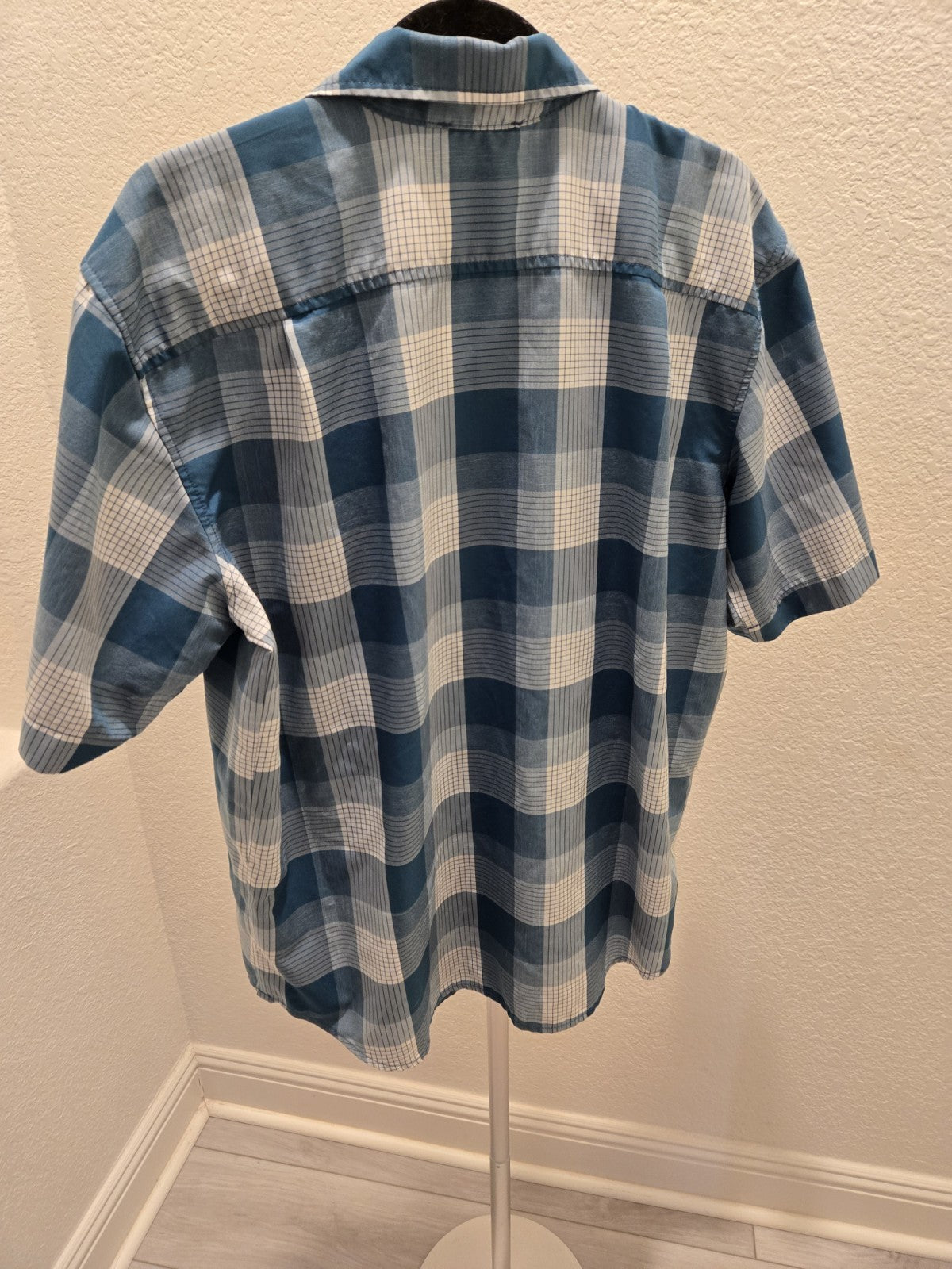 ORVIS 2XL Men's Performance Plaid Short Sleeve Fishing Shirt Vented Mesh Lined