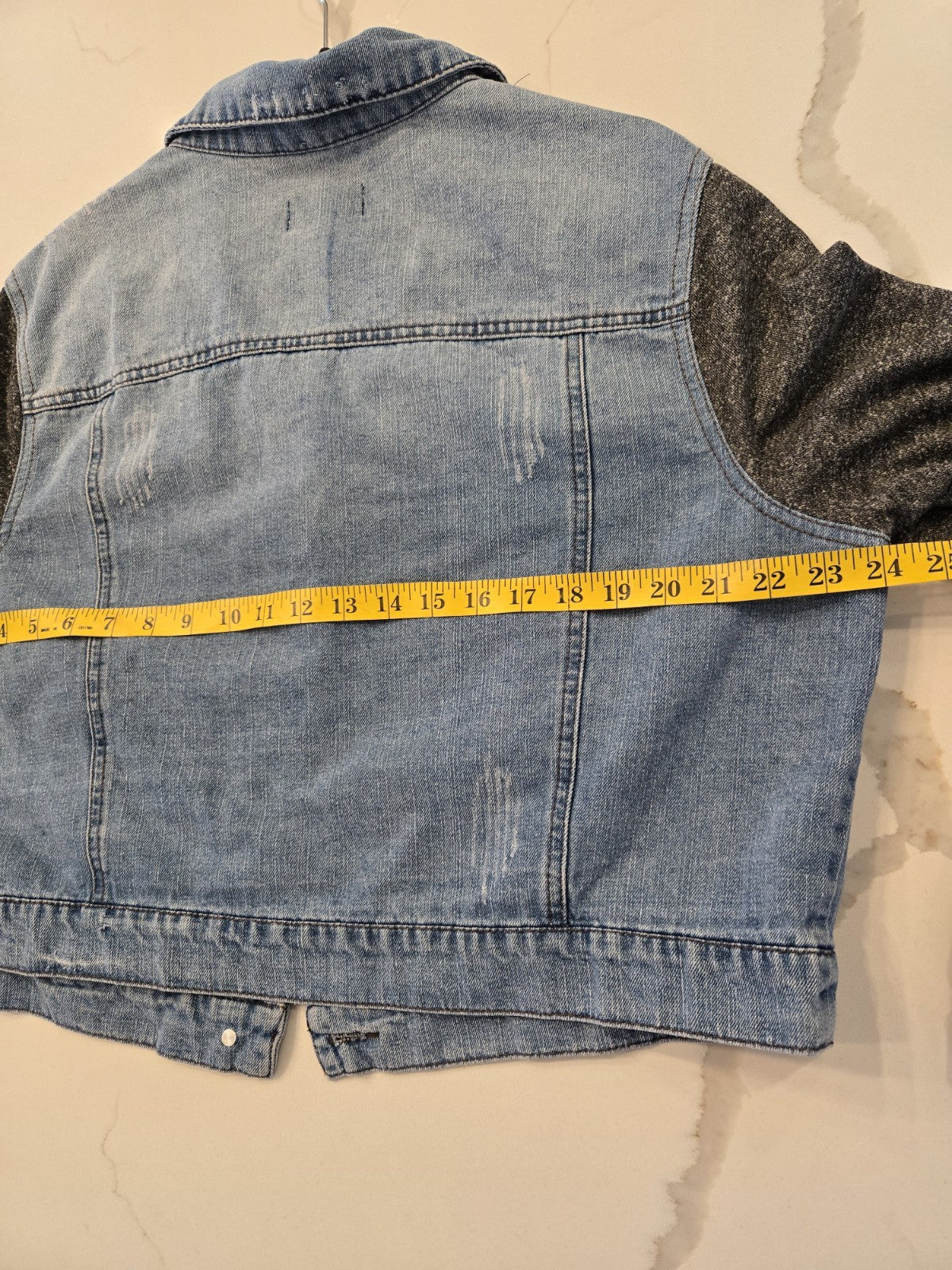 Ci Sono Denim Trucker Jacket SIze 2XL Classic Grucker Blue Fleece Collar Women's