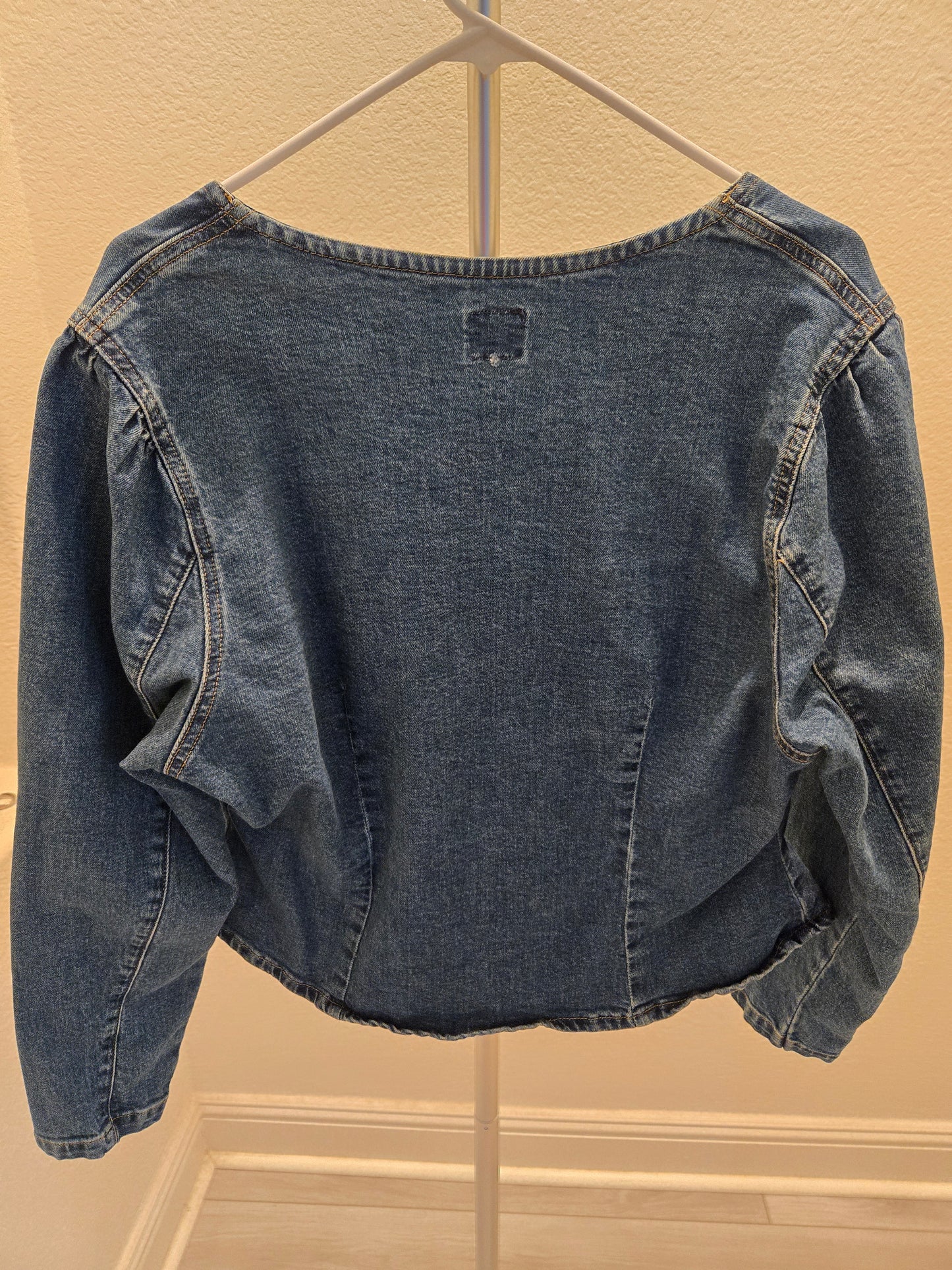 Lee Sweetheart Neck Corset Denim Top - Medium Wash - Medium