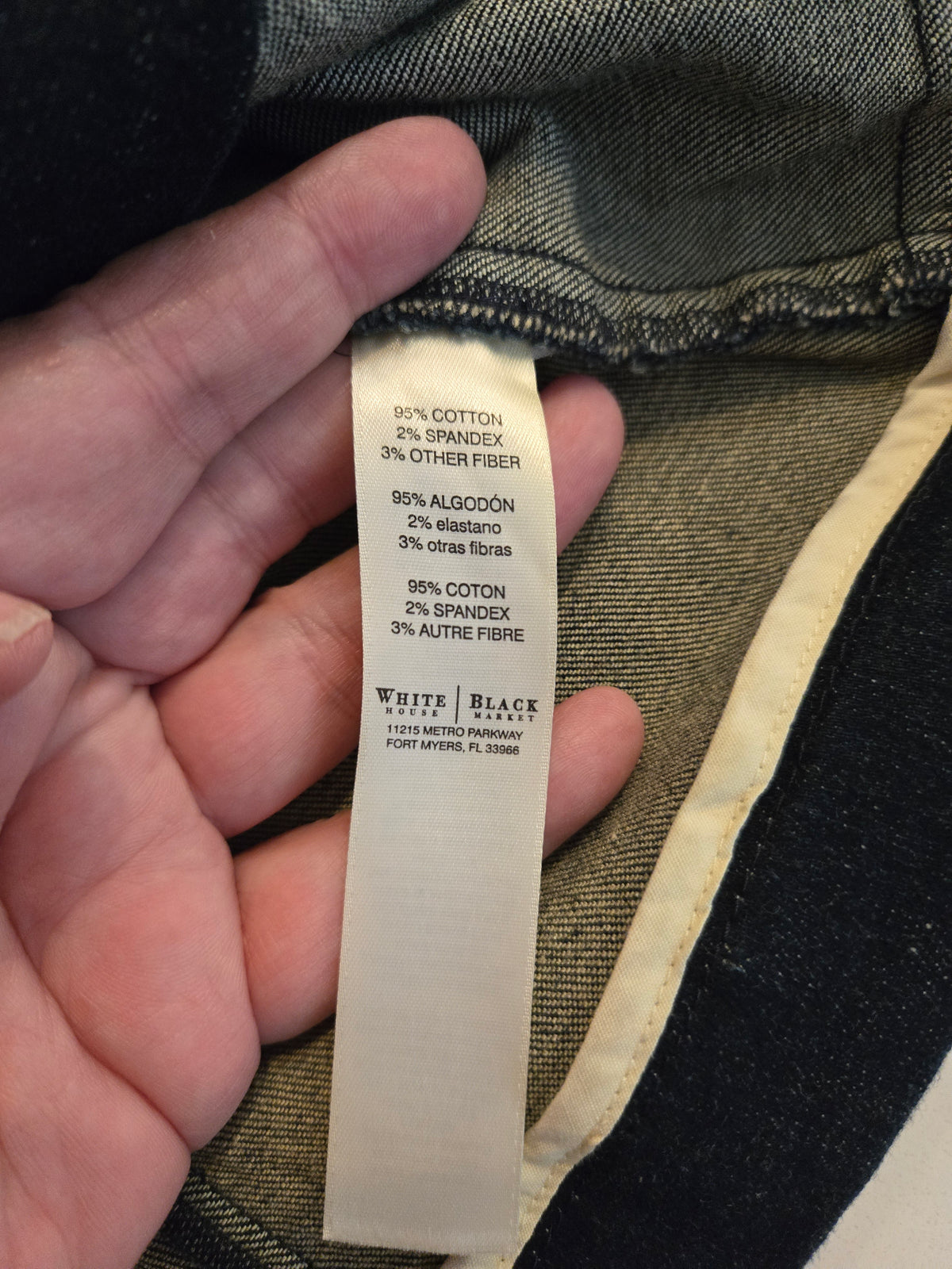 White House Black Market Single Button Fitted Denim Blazer Size 10