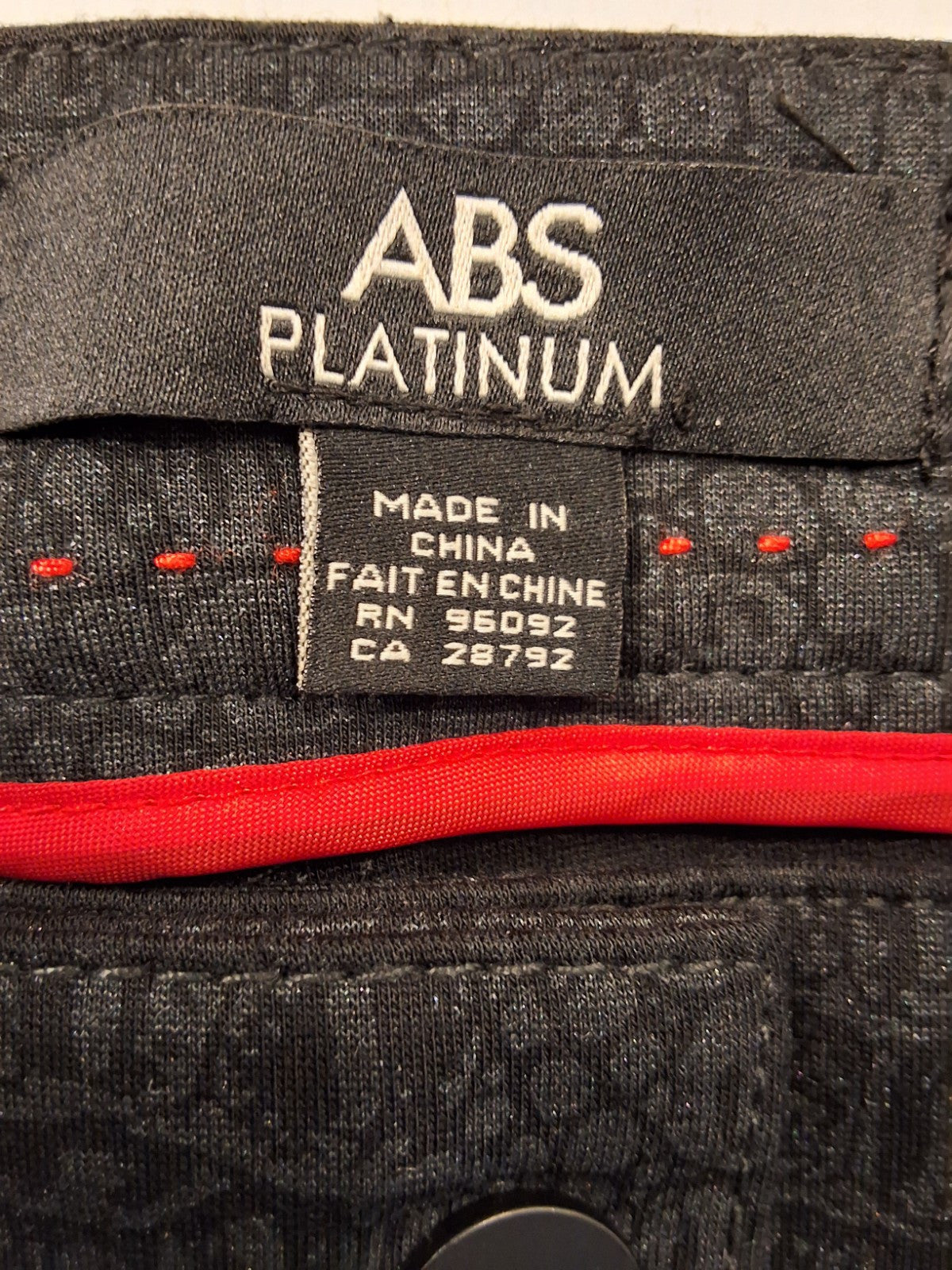 ABS Platinum Skinny Snake Pattern Ankle Pants Size 6 Zip Up And Snap Front