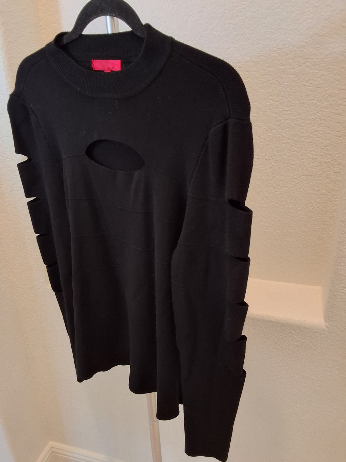 Jennifer Lopez NWOT Y2K Top Mockneck Sleeve Slash Cut Out Details Trendy XXL