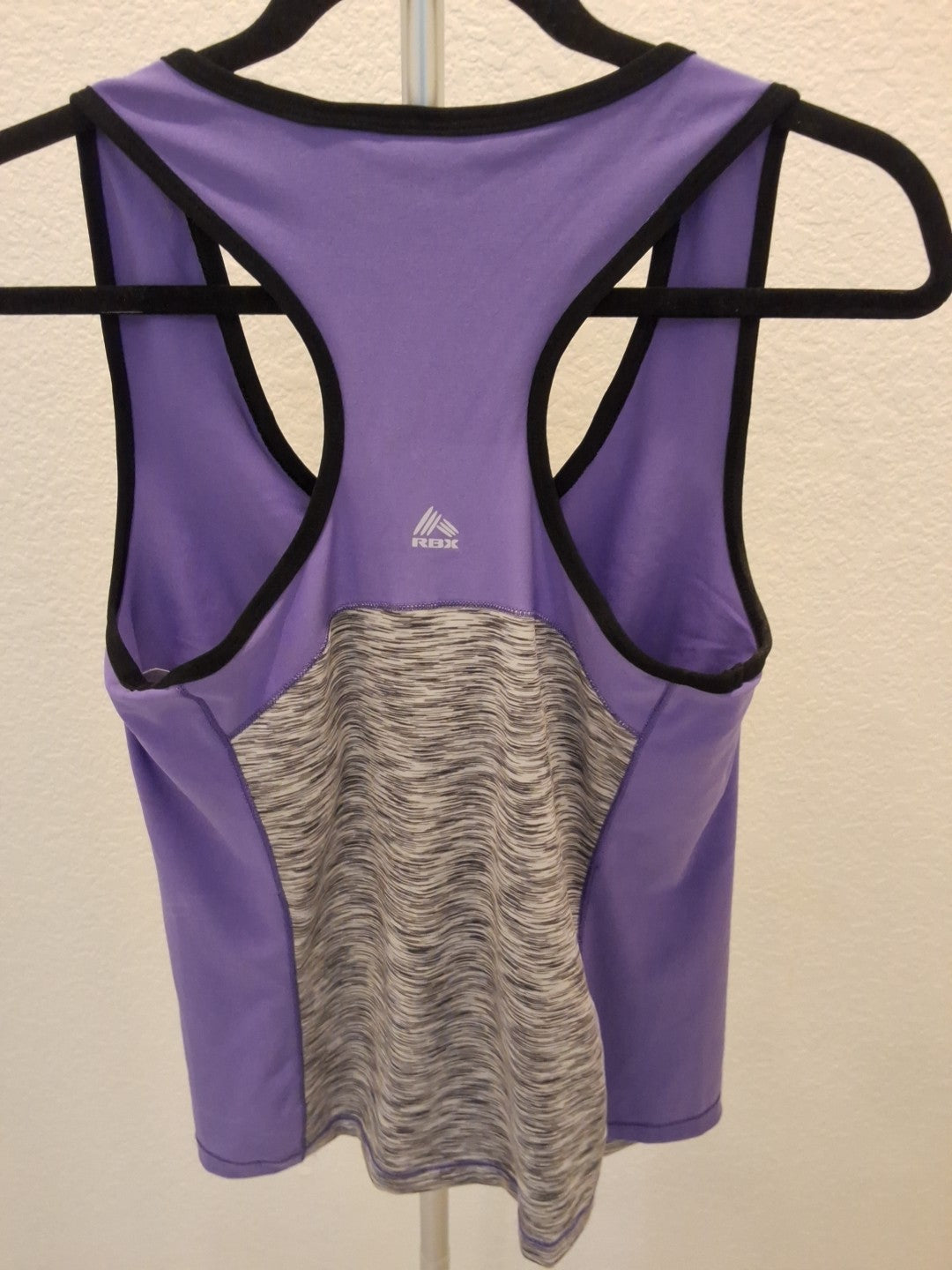 RBX Size L Workout Compression Training Yoga Purple And Gray Tank Womens
