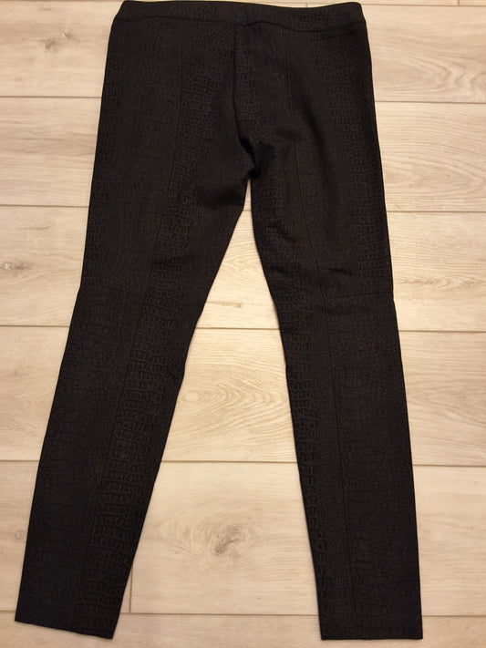 ABS Platinum Skinny Snake Pattern Ankle Pants Size 6 Zip Up And Snap Front
