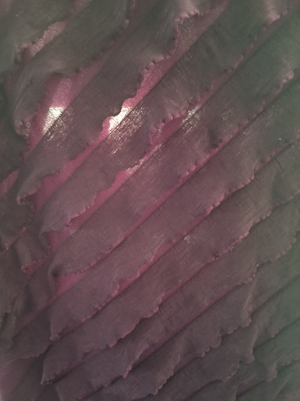 Harve Benard Size S Vintage 90s Grunge Ruffle\d Burgundy Tank Top