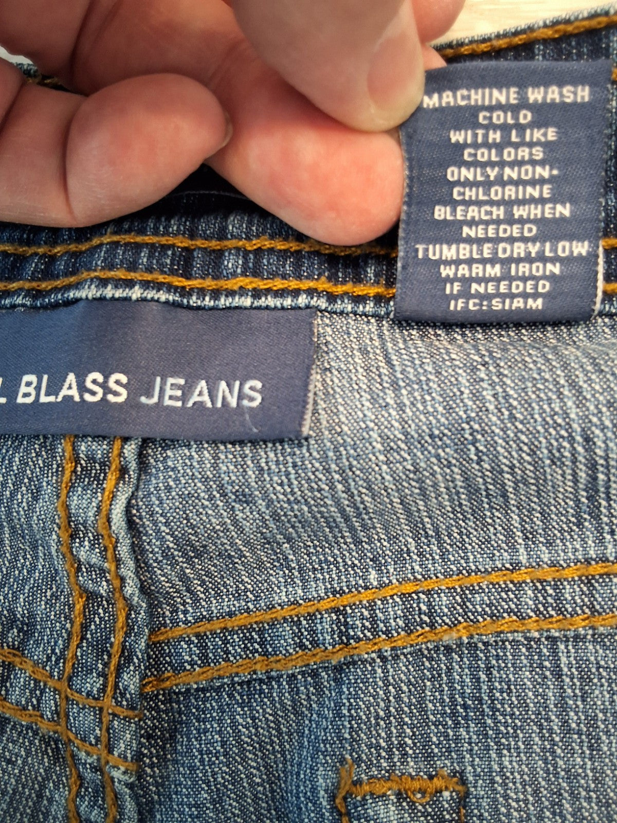 Bill Blass Straight Leg Size 6 Small High Rise Blue Denim Stretch Jeans