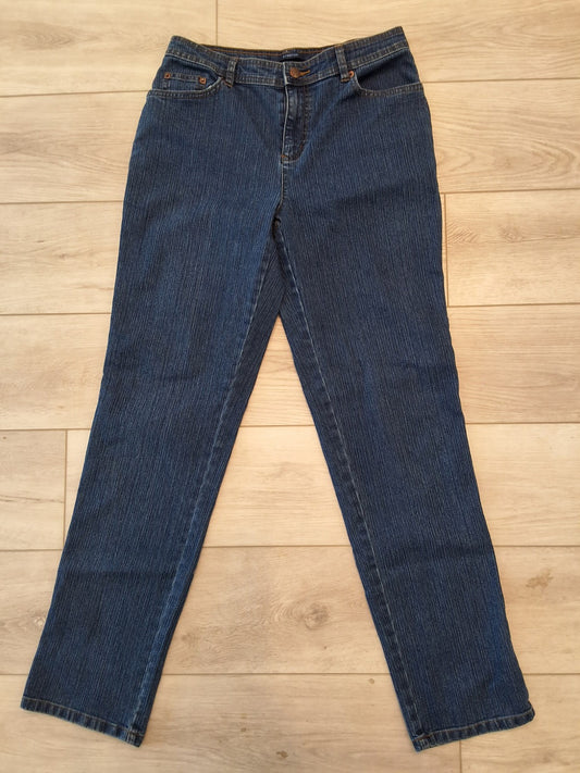 Bill Blass Straight Leg Size 6 Small High Rise Blue Denim Stretch Jeans