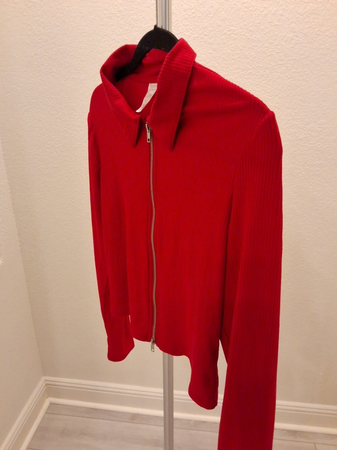 No Boundaries Large 2 Way Zip Long Sleeve Polo Shirt Womens